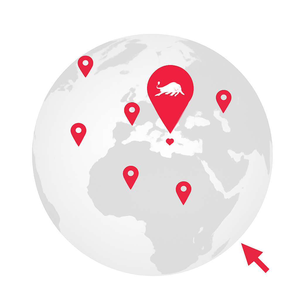 World Map with Pin